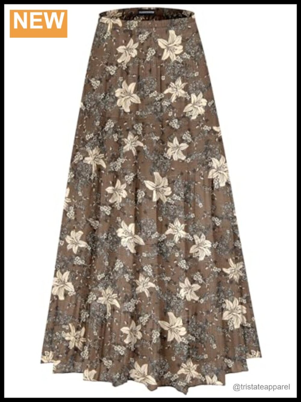 Womens Chiffon Maxi Skirt High Waist Tiered Pleated A Line Flowy